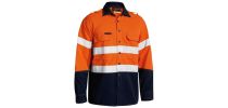 TenCate Tecasafe® Plus 700 Taped Hi Vis FR Vented Shirt - Orange/Navy