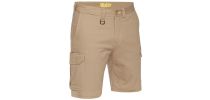 Stretch Cotton Drill Cargo Short - Khaki