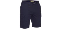 Stretch Cotton Drill Cargo Short - Navy