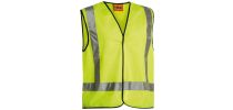 Taped X Back Hi Vis Vest - Yellow
