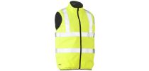 Taped Hi Vis Reversible Puffer Vest - Yellow