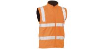 Taped Hi Vis Rail Wet Weather Vest - Rail Orange