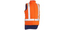 Taped Hi Vis Puffer Vest with X Back - Orange
