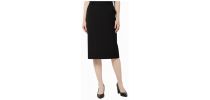 Wool Blend Twill Secret Waist Midi Skirt