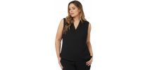 Satin Back Crepe Sleeveless Top