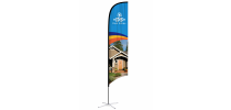 Large(80.5*400cm) Concave Feather Banners