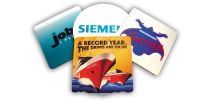 DIGITAL 1MM NATURAL RUBBER 4 COLOUR COASTERS