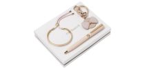 Set Cacharel Light Pink (ballpoint Pen, Key Ring & Bracelet)