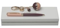 Set Bird Bordeaux (ballpoint Pen & Key Ring)