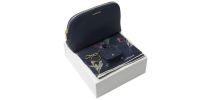 Set Cacharel Navy (key Ring, Silk Scarf & Cosmetic Bag)