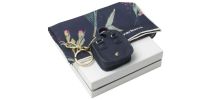 Set Cacharel Navy (key Ring & Silk Scarf)