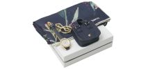 Set Cacharel Navy (key Ring, Watch & Silk Scarf)