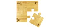 Puzzle Bamboo Coaster Set