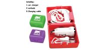 Car Charger Earbuds Charging Cable in One Case