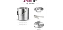 Double Wall Stainless Steel Ice Bucket