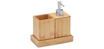 3-piece bamboo bathroom accessories set