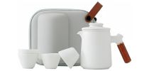 Teapot With Cups And Travel Bag