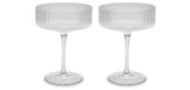 Hazel Ribbed Coupe Glasses