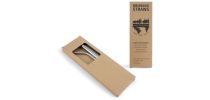 Stainless Straws In Calico Carry Bag