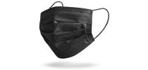 Black 3-Ply Disposable Face Masks