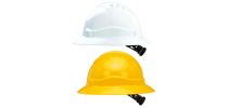 V6 Hard Hat Unvented Full Brim Ratchet Harness - White