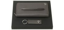 Set Hugo Boss Grey (ballpoint Pen, Key Ring & Long Zipped Folder)