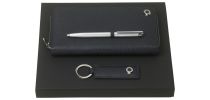 Set Hugo Boss (ballpoint Pen, Key Ring & Office Long Zipped Folder)