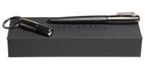 Set Pure Leather Black (fountain Pen & Key Ring)