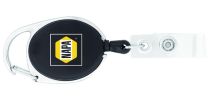 Retractable Badge Holder W/ Carabiner Clip