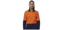 Womens Workcool Vented Closed Front Spliced Shirt