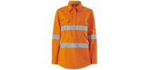 Womens Workcool Vented Closed Front Shirt Taped Long Sleeve