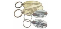 Stamped Gold Keyrings