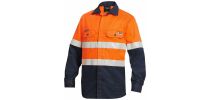Shieldtec Lenzing FR Hi-Vis Spliced 2Tone Open Front Taped Shirt