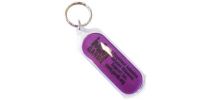 Oblong Clear Acrylic Keyrings