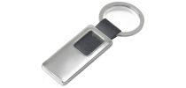 Keyring Chrome Leather Look