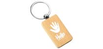 Wood Euro Key Ring
