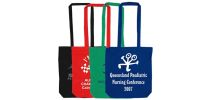Coloured Cotton Double Long Handle Conference Bag - 140Gsm