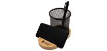 Bamboo Pen Tidy Phone Stand