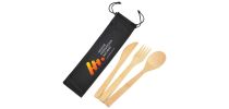 Miso Bamboo Cutlery Set in Microfibre Pouch