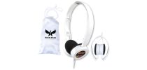 Symphony Set of Folding Headphones in White Pouch