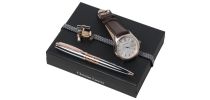 Set More Chrome (ballpoint Pen, Watch & Cufflinks)