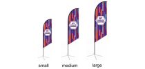 Medium(70.4*300cm) Angled Feather Banners