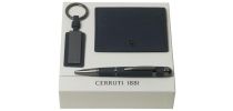 Set Cerruti 1881 Dark Blue (ballpoint Pen, Key Ring & Card Holder)