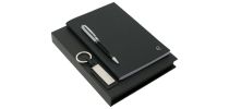 Set Cerruti 1881 Black (ballpoint Pen, Note Pad A5 & Key Ring)
