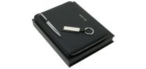 Set Hamilton Black (ballpoint Pen, Conference Folder A5 & Key Ring)