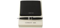 Set Cerruti 1881 Black (ballpoint Pen & Leather Wallet)