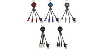 Round Shaped Light Up Multi Charging Cable