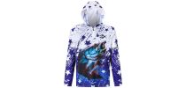 Men's Polyester Spandex Sublimated 1/4 Zip Fishing Hood Shirt