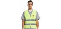 Unisex Adults Classic Hi-Vis Vest with Horizontal Reflective Tape