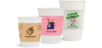 PLA Double Wall Compostable Paper Cups with Cup Sleeve